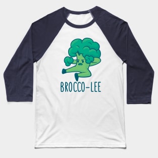 Funny Broccoli Veggie Brocco-Lee Karate Design Baseball T-Shirt